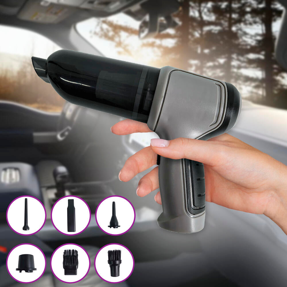 Mini Aspirador de Mano Inalámbrico 4 en 1 – Recargable USB | Para Coche, Hogar y Oficina