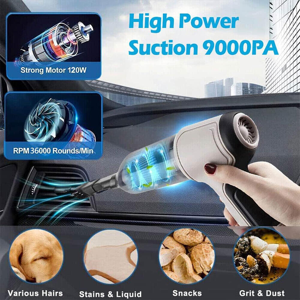 Mini Aspirador de Mano Inalámbrico 4 en 1 – Recargable USB | Para Coche, Hogar y Oficina