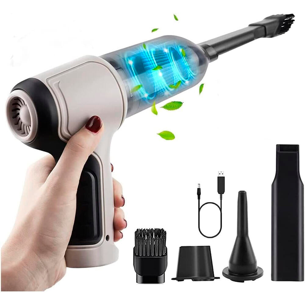 Mini Aspirador de Mano Inalámbrico 4 en 1 – Recargable USB | Para Coche, Hogar y Oficina